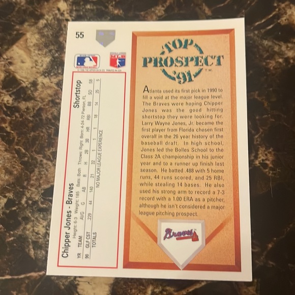 Chipper jones rookie card!! - Picture 2 of 2